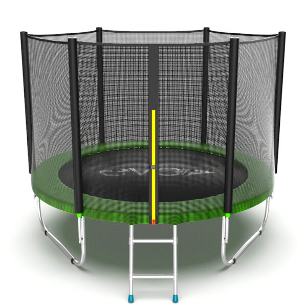 Фото 1 - EVO JUMP External 10ft (Green) Батут с внешней сеткой и лестницей, диаметр 10ft (зеленый).