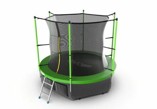 Фото 3 - EVO JUMP Internal 8ft (Green) + Lower net. Батут с внутренней сеткой и лестницей, диаметр 8ft (зеленый) + нижняя сеть.