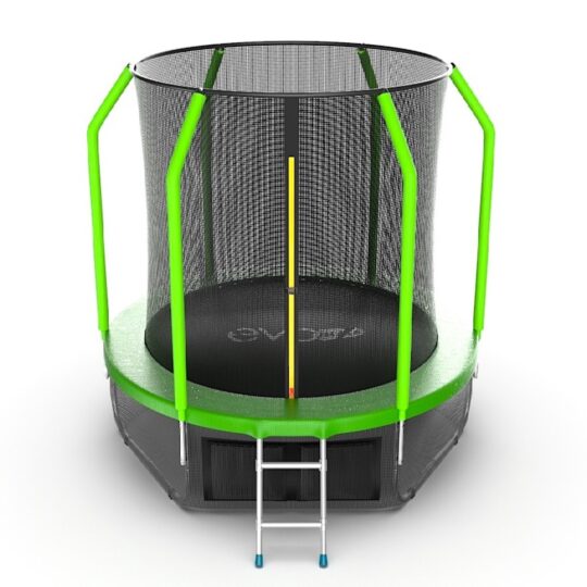 Фото 15 - EVO JUMP Cosmo 6ft (Green) + Lower net. Батут с внутренней сеткой и лестницей, диаметр 6ft (зеленый) + нижняя сеть.