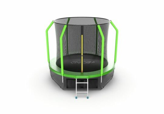 Фото 8 - EVO JUMP Cosmo 8ft (Green) + Lower net. Батут с внутренней сеткой и лестницей, диаметр 8ft (зеленый) + нижняя сеть.