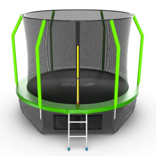 Фото 9 - EVO JUMP Cosmo 10ft (Green) + Lower net. Батут с внутренней сеткой и лестницей, диаметр 10ft (зеленый) + нижняя сеть.