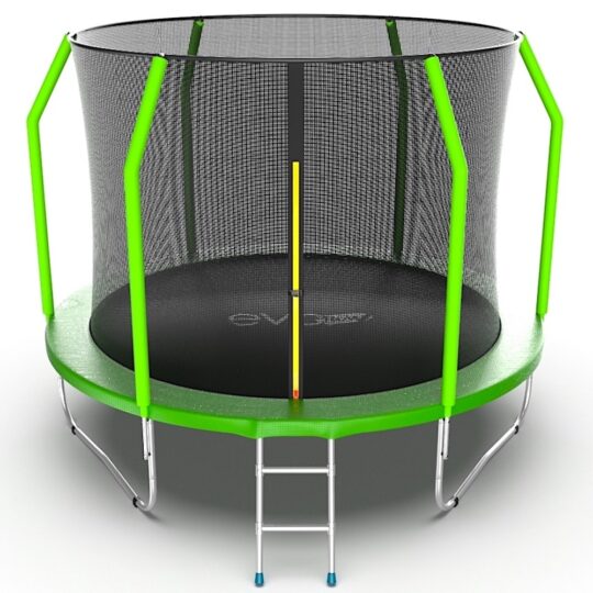 Фото 32 - EVO JUMP  Сosmo 10ft (Green) Батут с внутренней сеткой и лестницей, диаметр 10ft (зеленый).