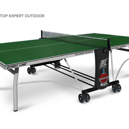 Фото 1 - Теннисный стол Top Expert Outdoor - всепогодный топовый теннисный стол зеленый.